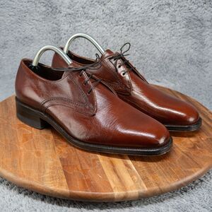 FREEMAN Dark Brown Free-Flex Oxfords Apron Toe Lace-Up Men's 7.5 E